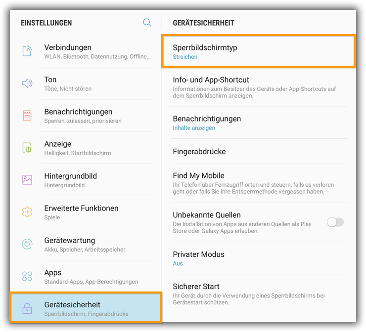Gerätesicherheit
