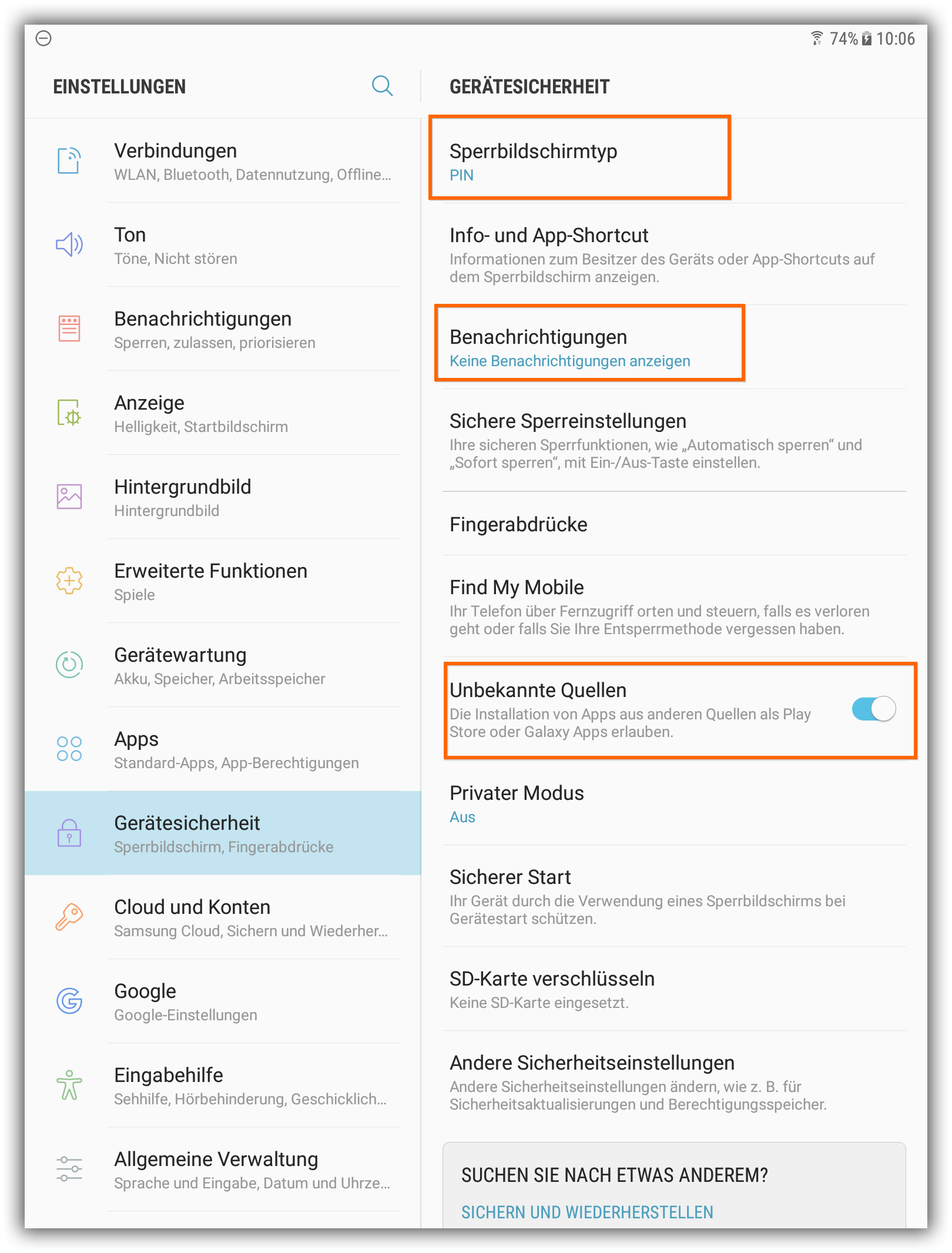 Gerätesicherheit