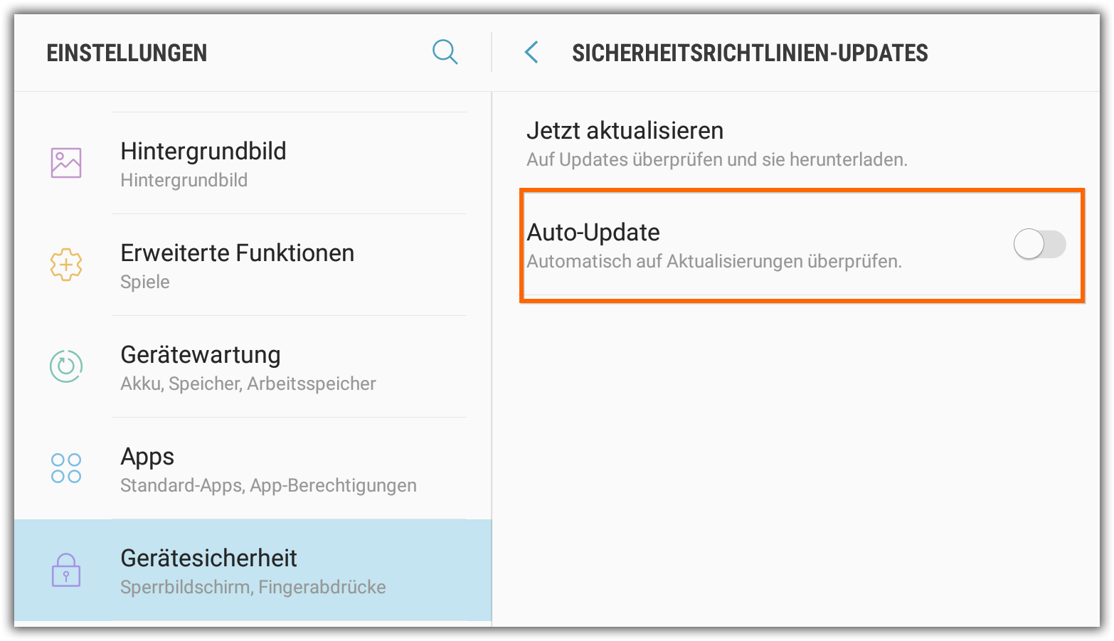 Gerätesicherheit