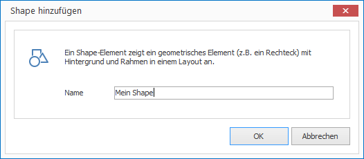 Ein Shape-Element hinzufügen