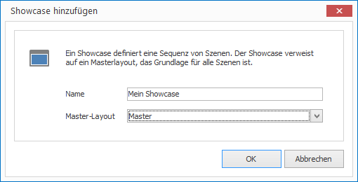 Ein Showcase hinzufügen