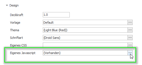 Eigenes Javascript öffnen